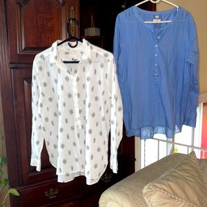 2 shirts - Sz XL, by LOFT. Both are tunic style & are in near perfect condition.